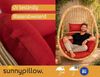 sunnypillow Hängesessel Auflage für Rattan & Polyrattan Hängeschaukel, Rot Bild 3