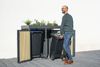 Westmann Metall Mülltonnenbox, Mülltonnenverkleidung für 2 Mülltonnen, 240 l inkl. Pflanzkastendach, anthrazit, 134 x 84 x 125 cm (B x T x H) Bild 3