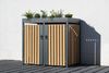 Westmann Metall Mülltonnenbox, Mülltonnenverkleidung für 2 Mülltonnen, 240 l inkl. Pflanzkastendach, anthrazit, 134 x 84 x 125 cm (B x T x H) Bild 5