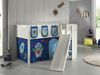 Vipack 'Scotty' Spielbett inkl. Lattenrost, Rutsche, Textilset und Leiter in Kiefer Weiß, Astro Bild 2