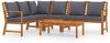 vidaXL 5-tlg. Garten-Lounge-Set mit Auflagen Massivholz Akazie 3057780 Bild 2