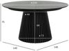 Esstisch Gobens Ausziehbar Ø140-240 cm Eiche Schwarz- Flexibler Holztisch Bild 3