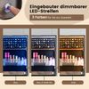 Schmuckschrank mit Spiegel & 3-farbigen LED Beleuchtung Spiegelschrank Schmuckregal Rustikalbraun Bild 4