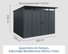 Hörmann Ecostar Metall-Gerätehaus Elegant mit Pultdach Typ 3, 238x303 cm , anthrazitgrau, 7,2 m²,2-flüglige Tür Bild 3
