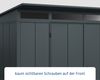 Hörmann Ecostar Metall-Gerätehaus Elegant mit Pultdach Typ 3, 238x303 cm , anthrazitgrau, 7,2 m²,2-flüglige Tür Bild 4