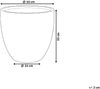 Blumentopf cremeweiß rund 55 x 55 x 53 cm KANNIA Bild 2