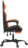 vidaXL Gaming-Stuhl mit Fußstütze Schwarz und Orange Kunstleder [3143908] Bild 4