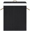 vidaXL Bambus-Wäschekorb, Schwarz, 83 l, 65,5 x 33,5 x 43,5 cm Bild 4