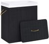 vidaXL Bambus-Wäschekorb, Schwarz, 83 l, 65,5 x 33,5 x 43,5 cm Bild 3