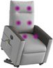 vidaXL Massagesessel mit Aufstehhilfe Elektrisch Wolkengrau Stoff 3324072 Bild 2