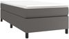 vidaXL Boxspringbett mit Matratze Grau 90x190 cm Kunstleder 3144582 Bild 3