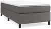 vidaXL Boxspringbett mit Matratze Grau 90x190 cm Kunstleder 3144582 Bild 2