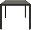 vidaXL Gartentisch mit Glasplatte Schwarz 190x90x75 cm Poly Rattan 365537 Bild 5
