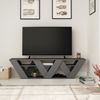 Calicosy 'RALLA' TV-Möbel mit 2 Regale Anthrazitgrau L158 cm - Anthrazitgrau Bild 2