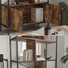 Bücherregal Fyrk Eiche rustikal 80 x 146.5 cm mit 2 Türen Vicco Bild 5