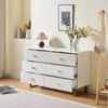 Merax Sideboard mit Gold-Akzenten in Weiß (1 St, 120 x 40 x 75 cm), Kommode mit 6 Schubladen, Buffetschrank Anrichte aus MDF und Stahl Bild 3