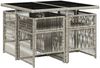 vidaXL 5-tlg. Garten-Essgruppe mit Kissen Hellgrau Poly Rattan 3210899 Bild 3