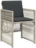vidaXL 5-tlg. Garten-Essgruppe mit Kissen Hellgrau Poly Rattan 3210899 Bild 5
