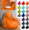 Green Bean® Sitzsack mit Rückenlehne, 230L Füllung waschbar, Polyester-PVC-Stoff orange, 80 x 70 x 90 cm Bild 2