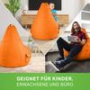 Green Bean® Sitzsack mit Rückenlehne, 230L Füllung waschbar, Polyester-PVC-Stoff orange, 80 x 70 x 90 cm Bild 3