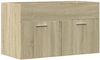 vidaXL Waschbeckenunterschrank Sonoma-Eiche 80x38,5x46cm Holzwerkstoff 856209 Bild 2