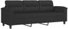 vidaXL 4-tlg. Sofagarnitur mit Kissen Schwarz Mikrofasergewebe 3202299 Bild 5