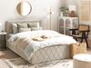 Bett mit Stauraum ROCHEFORT 140 x 200 cm Samtstoff Beige Bild 3