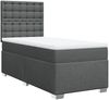 vidaXL Boxspringbett mit Matratze Dunkelgrau 100x200 cm Stoff 3292714 Bild 3