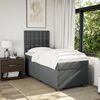vidaXL Boxspringbett mit Matratze Dunkelgrau 100x200 cm Stoff 3292714 Bild 4