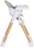 Cangaroo Kinderhochstuhl Almond Holzoptik klappbar Doppeltablett Sicherheitsgurt grau Bild 4