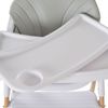 Cangaroo Kinderhochstuhl Almond Holzoptik klappbar Doppeltablett Sicherheitsgurt grau Bild 5