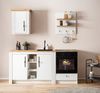 OTTO home Küchenzeile KS-Westminster, Pantryküche im Landhaus Stil, hochwertige Metallgriffe, (Set), Breite 194 cm, Kommode, Wandpaneel, Hängeschrank und Herdumbau Bild 2