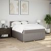 vidaXL Boxspringbett mit Matratze Taupe 140x190 cm Stoff 3287455 Bild 3