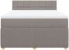 vidaXL Boxspringbett mit Matratze Taupe 140x190 cm Stoff 3287455 Bild 4