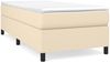 vidaXL Polsterbett, Stoff, Creme, 90x200 cm, Schwarz Bild 2
