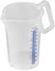 thermohauser Messbecher m. geschlossenem Griff, 1000 ml, Kunststoff PP, blaue Skala in Litern und Millilitern, Klar Bild 1
