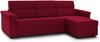 Dmora Schlafsofa mit Halbinsel Ganzaria, Wandelbares Ecksofa für das Wohnzimmer, gepolstert, abnehmbar, 100 % Made in Italy-Qualität, 285x160 h100 cm, Rot Bild 2