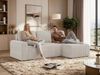 Ecksofa NESSARO L mit Schlaffunktion und Bettkasten, Bonellfederkern, Stauraum, L-förmiges Sofa, DL-System, lose Kissen - Hellbraun Cord - Links Seite Bild 3