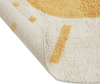 Teppich Baumwolle hellbeige gelb ø 140 cm Sonnenmuster Kurzflor BAIKER Bild 5