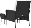vidaXL Gartenstuhl mit Fußhocker Schwarz Poly Rattan 364116 Bild 5