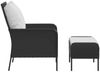 vidaXL Gartenstuhl mit Fußhocker Schwarz Poly Rattan 364116 Bild 4