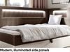 MEBLINI Kinderbett mit Bettkasten GARETH 3 80x200 Rechts – H3/Braun Samt Gepolstert Einzelbett mit Matratze - Polsterbett mit Stauraum - Bett mit Kopfteil – Stauraumbett Bild 3