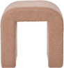 Pouf ESTES Bouclé Hellbraun Bild 5