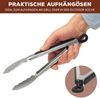 Grillzangen 2er-Set, ca. 44,5 (XL) und 35,5 (M) cm Länge, Edelstahl Bild 5