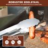 Grillzangen 2er-Set, ca. 44,5 (XL) und 35,5 (M) cm Länge, Edelstahl Bild 3