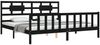 vidaXL Massivholzbett mit Kopfteil Schwarz 200x200 cm 3192580 Bild 3