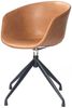 KAWOLA Stuhl DANI Esszimmerstuhl mit Drehfunktion Kunstleder cognac 81 x 54.5 x 60 cm Bild 3