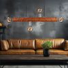 Hängeleuchte, Holzbalken braun, Metall grau, H 120 cm Bild 3