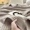 Wohndecke Baumwolle Waffelpique Kuscheldecke,Weiche und Atmungsaktive Tagesdecke, TUWENA Bild 4