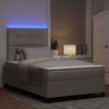 vidaXL Boxspringbett mit Matratze mit LED Taupe 120 x 190 cm Stoff 3342855 Bild 5